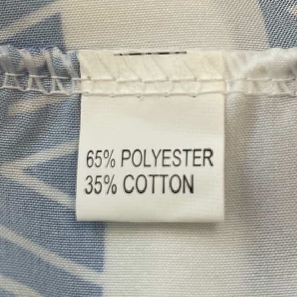 Geometric V-Neck Striped Baby Doll Mini Dress Blue & White Women’s Size Large - Picture 13 of 14